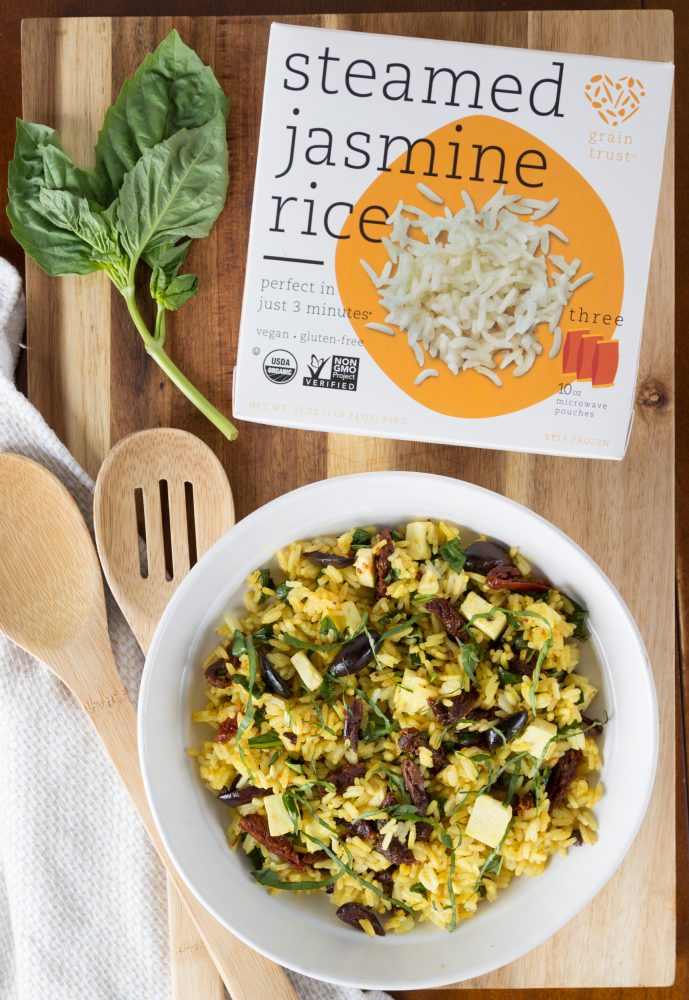 Turmeric Jasmine Rice Salad with Sun Dried Tomatoes – Grain Trust