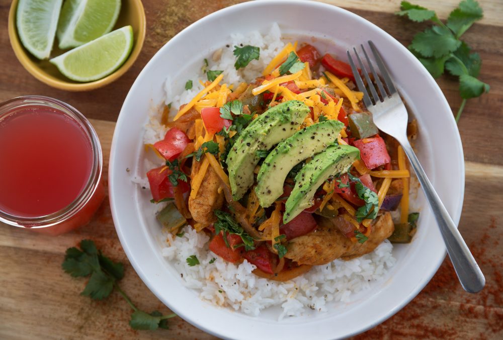 Chicken Fajita Brown Rice Bowl Grain Trust